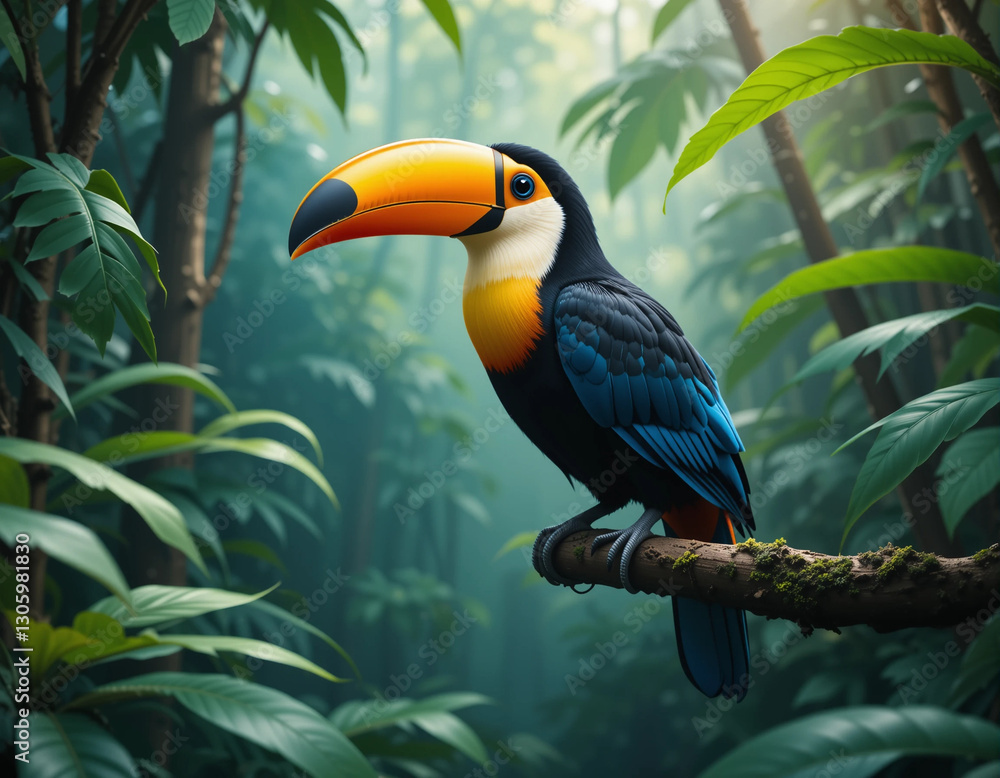 Obraz premium Vibrant Beauty: The Bold Colors and Charisma of Toucans