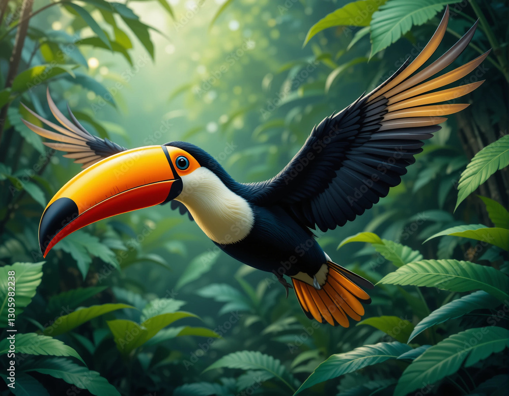 Obraz premium Vibrant Beauty: The Bold Colors and Charisma of Toucans