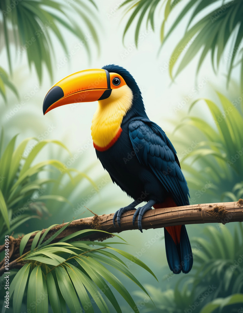 Obraz premium Vibrant Beauty: The Bold Colors and Charisma of Toucans