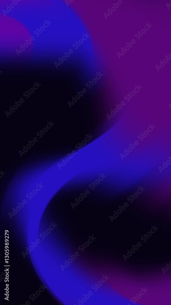A deep blue and purple abstract flowing background with smooth, elegant gradients.