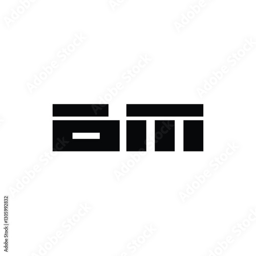 BM monogram logo design letter text name symbol monochrome logotype alphabet character simple logo