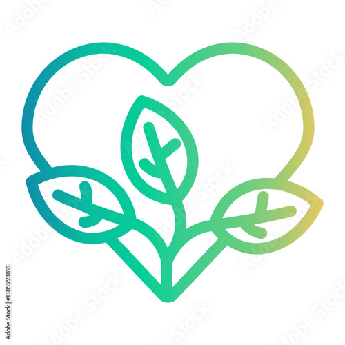 loving plant Line Gradient Icon