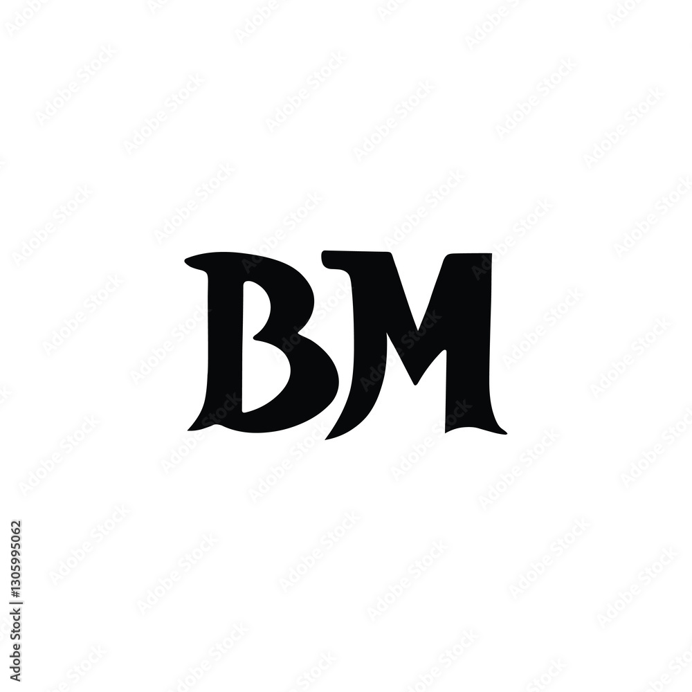 BM monogram logo design letter text name symbol monochrome logotype alphabet character simple logo BM monogram logo design letter text name symbol monochrome logotype alphabet character simple logo