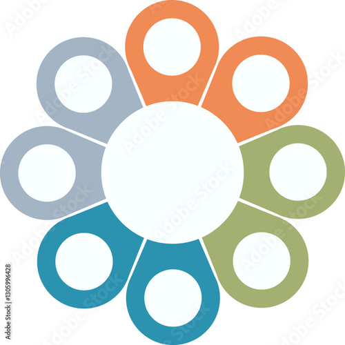 원 인포그래픽 벡터 일러스트