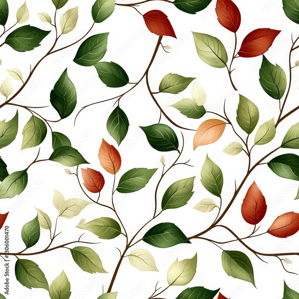 Seamless pattern wallpaper of leaves nature background for home decor vibrant environment aesthetic design Seamless pattern wallpaper of leaves nature background for home decor vibrant environment aesthetic design
