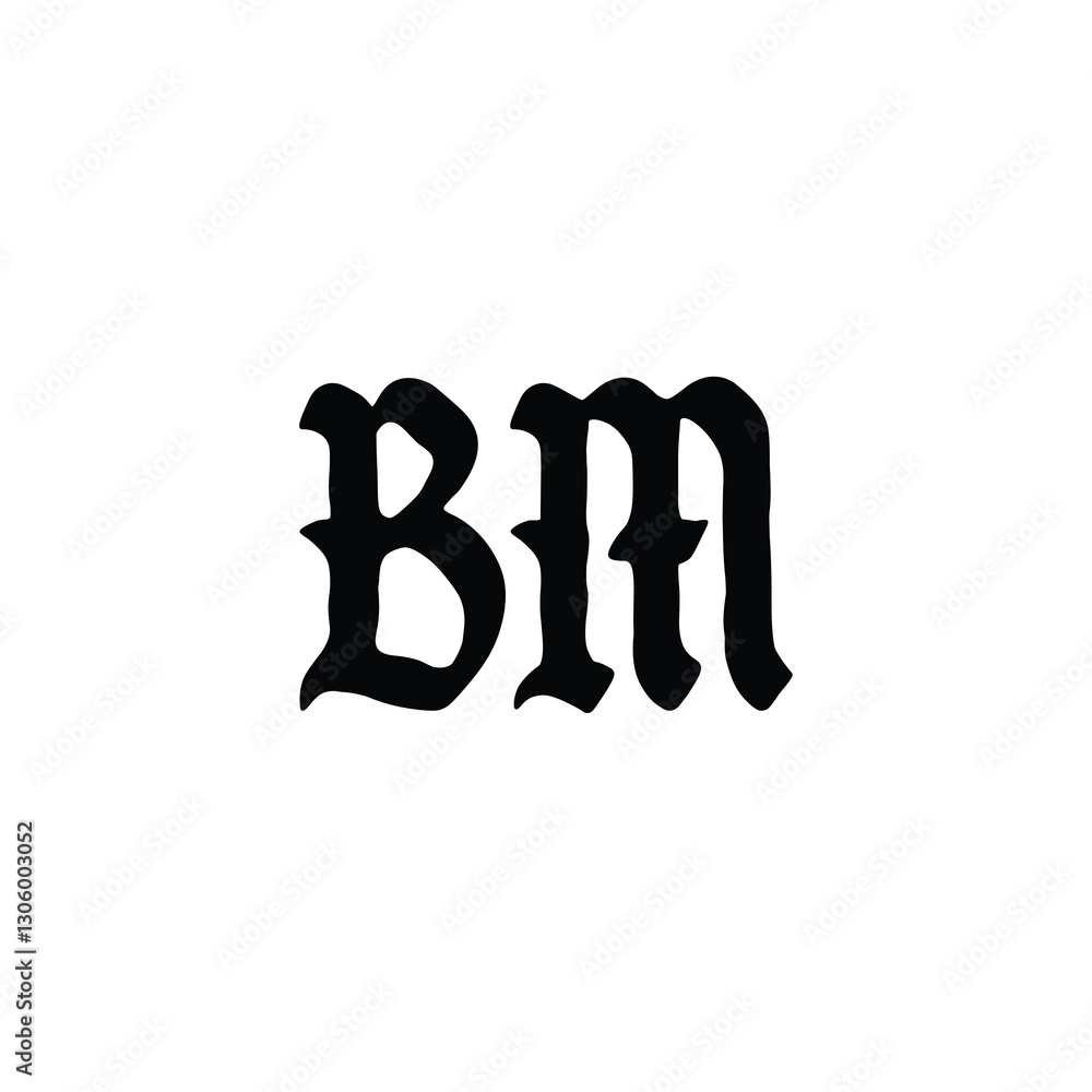 BM monogram logo design letter text name symbol monochrome logotype alphabet character simple logo BM monogram logo design letter text name symbol monochrome logotype alphabet character simple logo