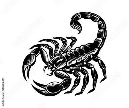 Set Of  Scorpion Silhouette Vector Illustration on white background