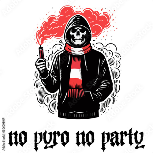 Vector illustrator of Football fans ultras hooligans 