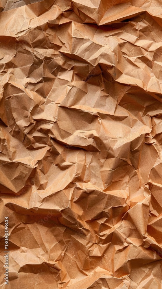 Textured brown crumpled paper background Textured brown crumpled paper background