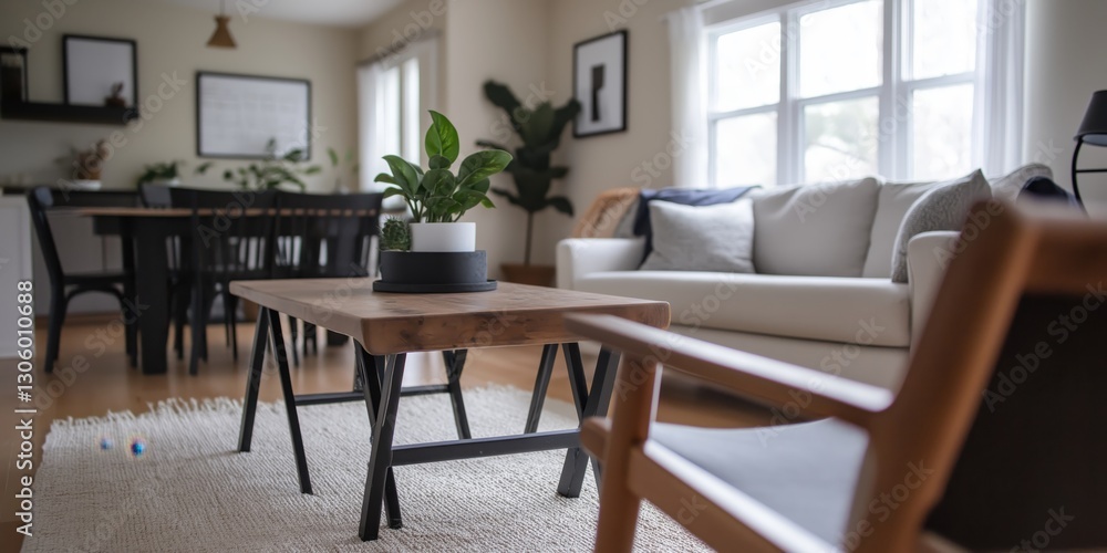 A cozy and stylish living room featuring a minimalist design with soft furnishings and indoor plants, creating a serene atmosphere perfect for relaxation and socializing. A cozy and stylish living room featuring a minimalist design with soft furnishings and indoor plants, creating a serene atmosphere perfect for relaxation and socializing.