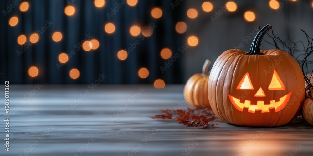 A group of illuminated jack-o'-lanterns with expressive faces, set in a tranquil environment, creating a warm and inviting atmosphere for Halloween festivities. A group of illuminated jack-o'-lanterns with expressive faces, set in a tranquil environment, creating a warm and inviting atmosphere for Halloween festivities.