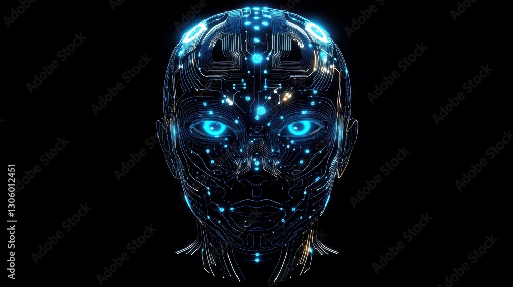 Futuristic digital brain icon with interconnected nodes, glowing circuits, and a cybernetic network, symbolizing AI and deep learning. Futuristic digital brain icon with interconnected nodes, glowing circuits, and a cybernetic network, symbolizing AI and deep learning.