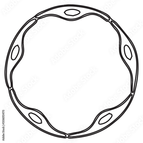 Arteriole endothelium line icon