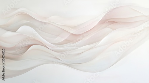 Abstract Image of Flowing Light-Colored Fabric