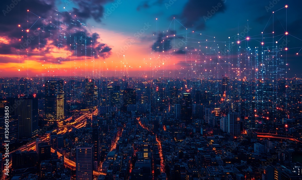 Futuristic financial hubs in a smart city concept showcasing economic innovation and development. Futuristic financial hubs in a smart city concept showcasing economic innovation and development.