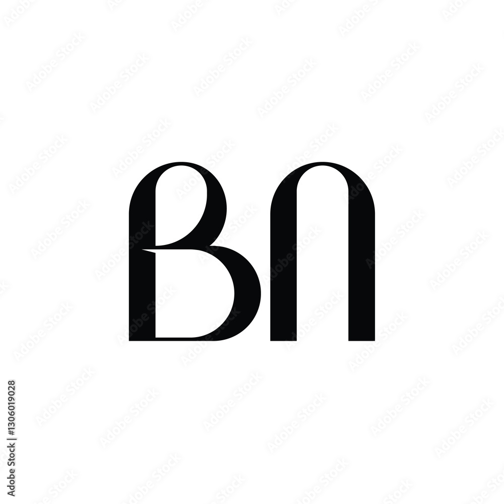 BN monogram logo design letter text name symbol monochrome logotype alphabet character simple logo BN monogram logo design letter text name symbol monochrome logotype alphabet character simple logo