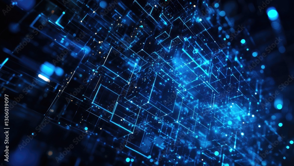 Fototapeta premium Abstract digital network system