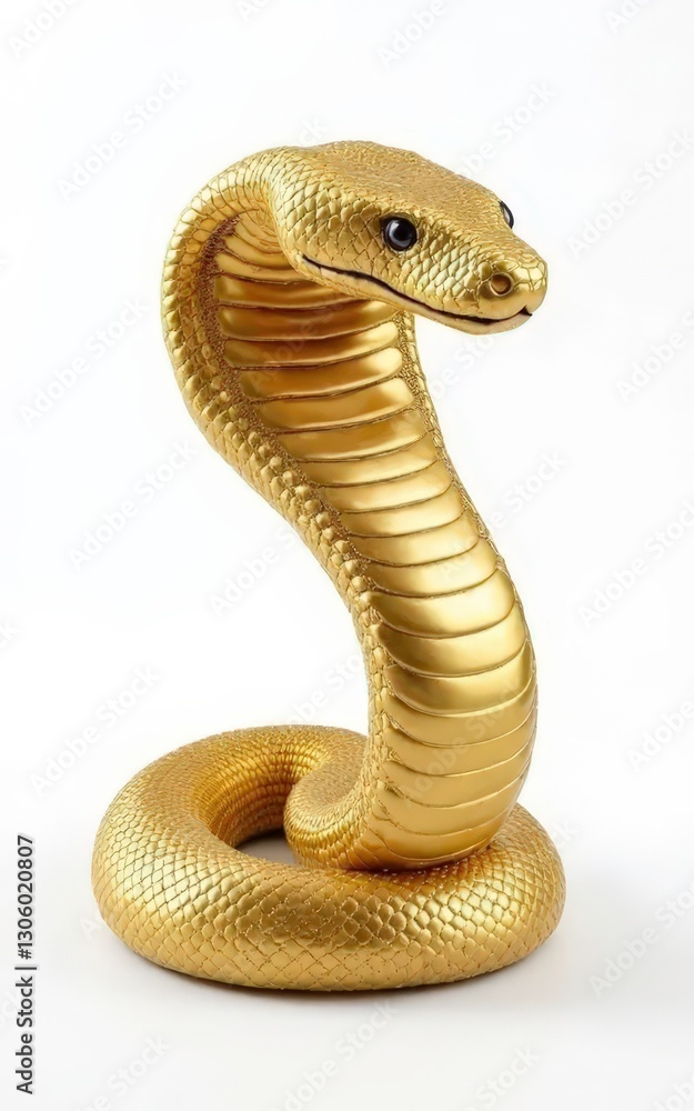 Fototapeta premium Handcrafted Golden Snake Sculpture