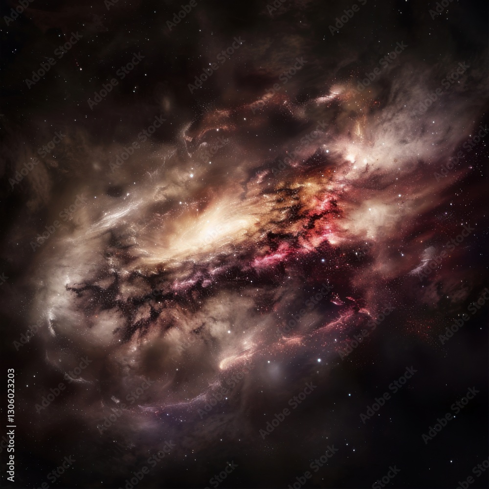 Obraz premium Nebula Cloud with Stars