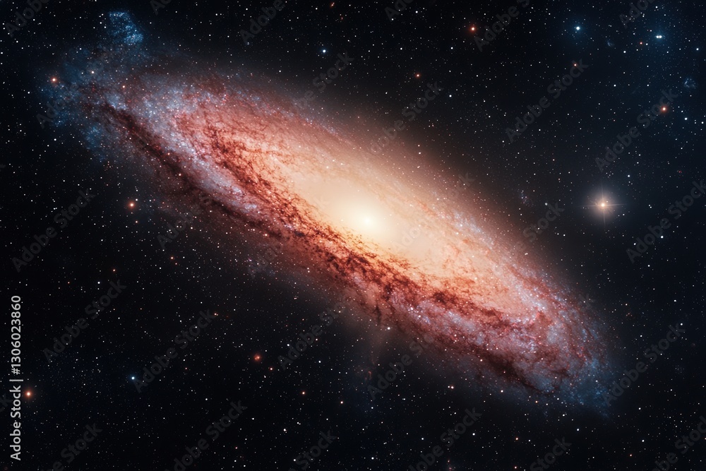 Universe Expansion Dynamics Concepts. A stunning galaxy with bright core and spiral arms in deep space. Universe Expansion Dynamics Concepts. A stunning galaxy with bright core and spiral arms in deep space.