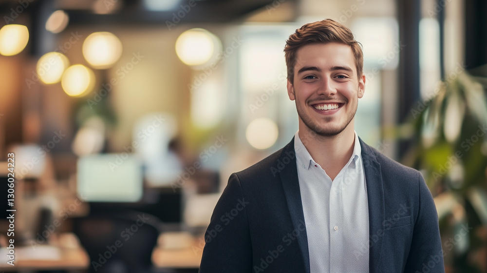 Fototapeta premium portrait of a man smiling in the office
