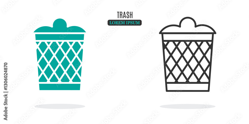 Illustration symbol. Trash abstract illustration design. Stock vector icon. Illustration symbol. Trash abstract illustration design. Stock vector icon.
