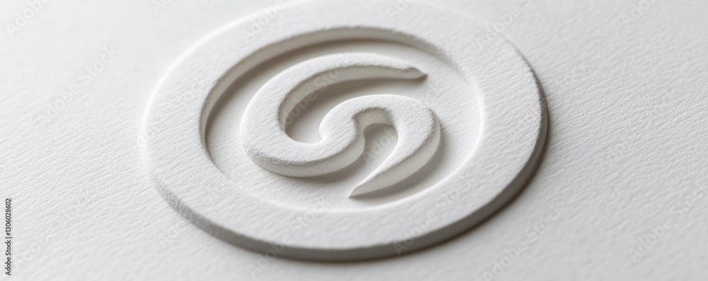 Elegant Embossed Logo on Textured White Paper Minimalist Design Refined Branding Statement Elegant Embossed Logo on Textured White Paper Minimalist Design Refined Branding Statement