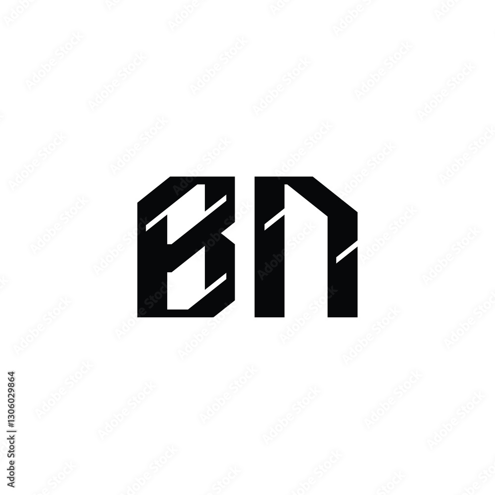 BN monogram logo design letter text name symbol monochrome logotype alphabet character simple logo BN monogram logo design letter text name symbol monochrome logotype alphabet character simple logo