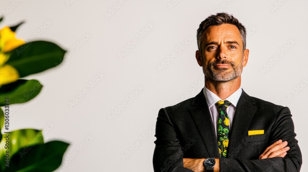 Confident Businessman Portrait Arms Crossed Studio Shot Success Professional Confident Businessman Portrait Arms Crossed Studio Shot Success Professional