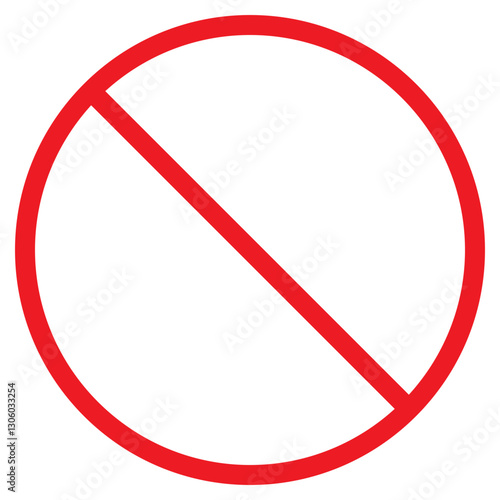 Illustration of Prohibition Sign Icon