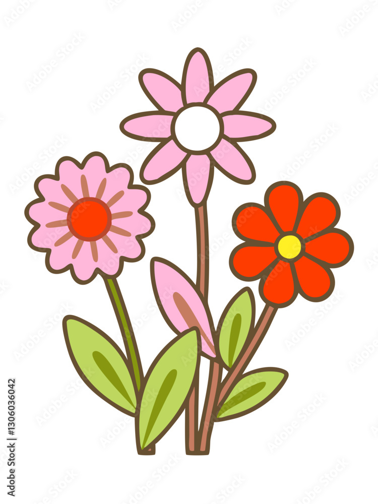 Flowers: Various spring flowers such as cherry blossoms, tulips, daisies, daffodils, etc. are used to create a bright and lively atmosphere. Flowers: Various spring flowers such as cherry blossoms, tulips, daisies, daffodils, etc. are used to create a bright and lively atmosphere.
