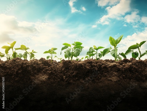 Seedlings in Fertile Soil: A Symbol of Growth and New Beginnings
