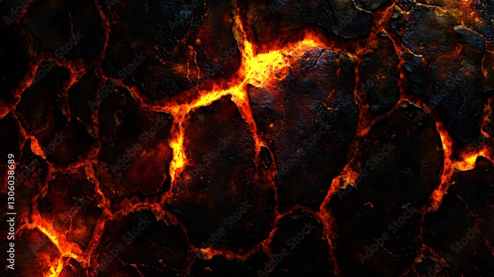 Fiery Molten Lava Rock Texture Background Fiery Molten Lava Rock Texture Background