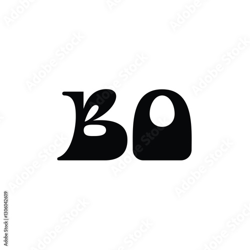 BO monogram logo design letter text name symbol monochrome logotype alphabet character simple logo