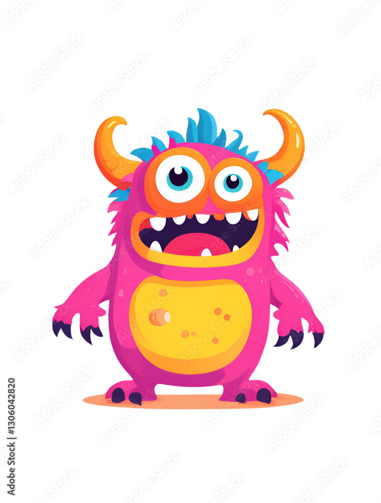 happy ugly monster illustration vector happy ugly monster illustration vector