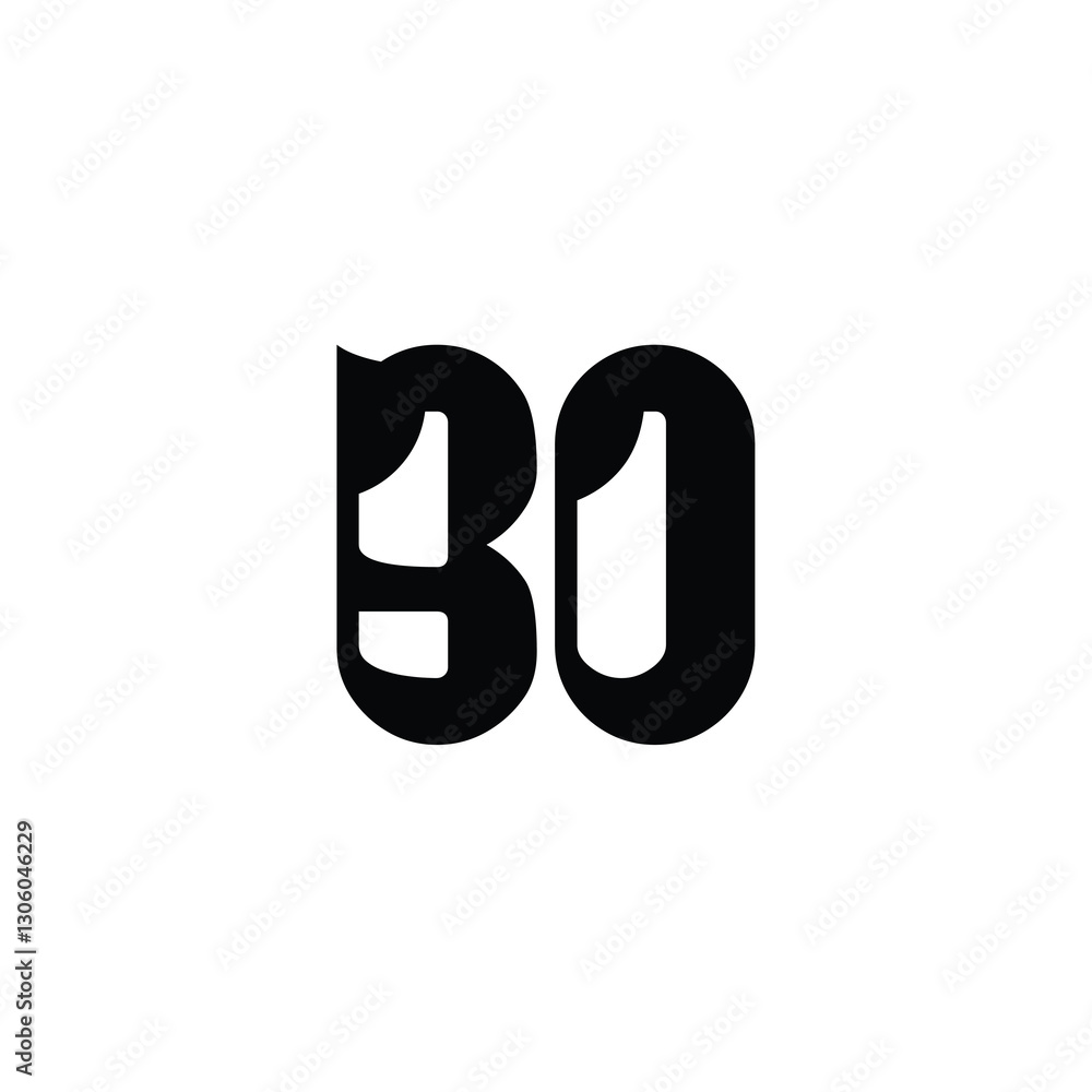 BO monogram logo design letter text name symbol monochrome logotype alphabet character simple logo BO monogram logo design letter text name symbol monochrome logotype alphabet character simple logo