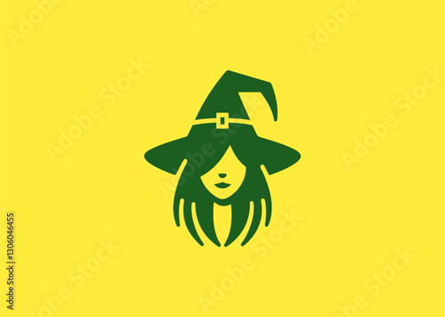 Witch Face Logo – A mysterious witch face with sharp features, symbolizing magic and mysticism.