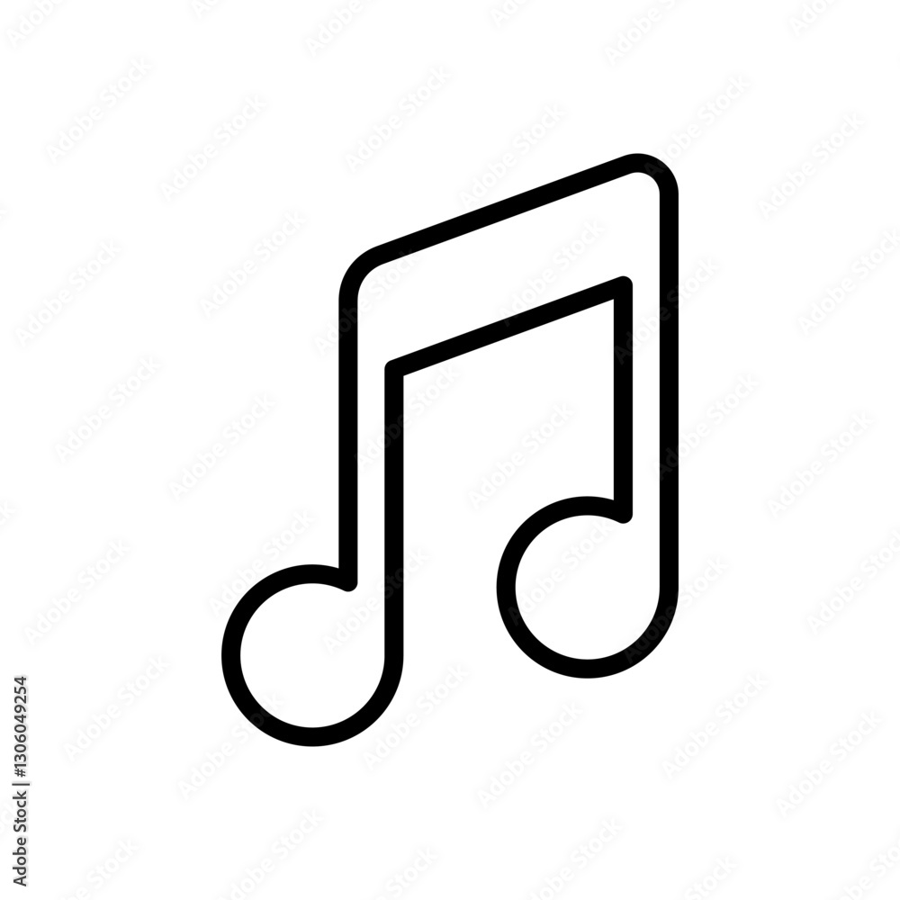 musical note icon line vector design with trendy style musical note icon line vector design with trendy style