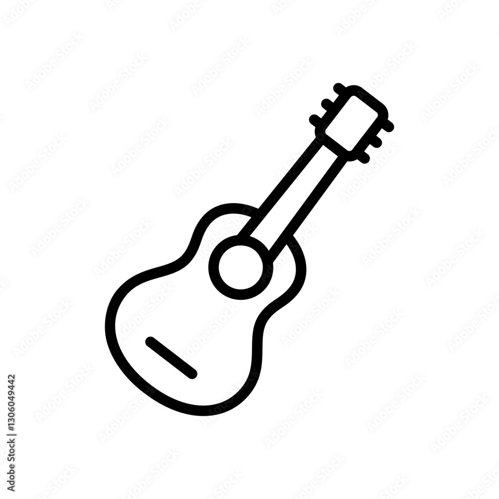 Guitar icon line vector design with trendy style Guitar icon line vector design with trendy style