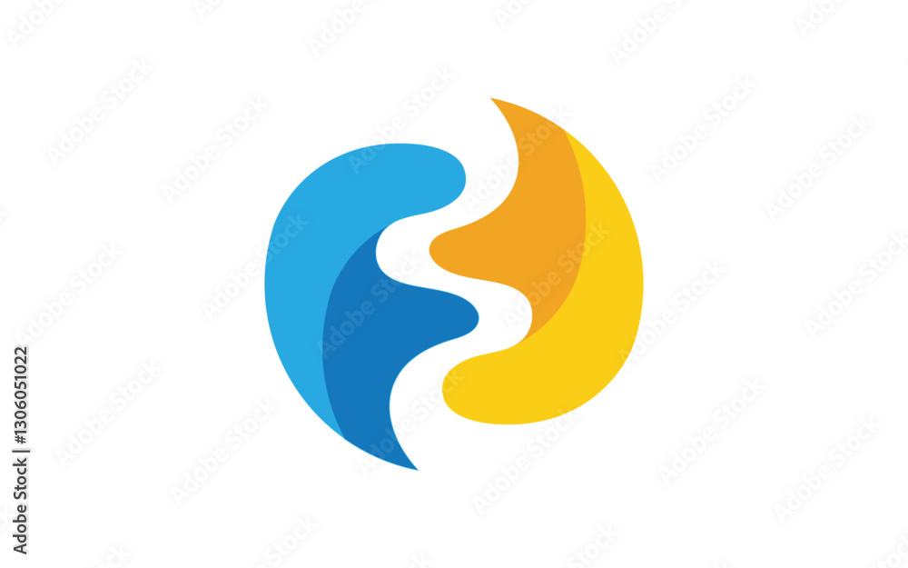 River Concept icon Logo illustration design River Concept icon Logo illustration design