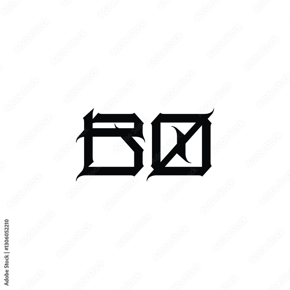 BO monogram logo design letter text name symbol monochrome logotype alphabet character simple logo BO monogram logo design letter text name symbol monochrome logotype alphabet character simple logo