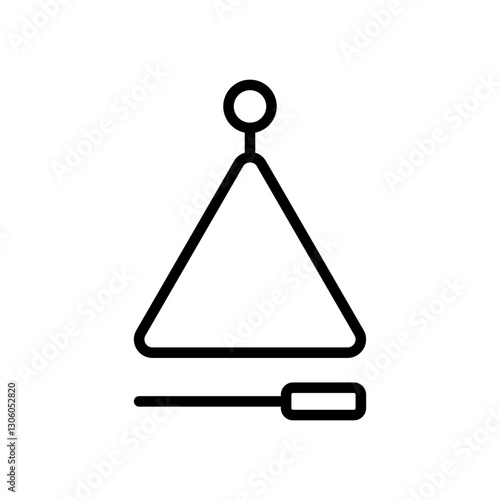 Triangle bell icon vector design illustration template in trendy style