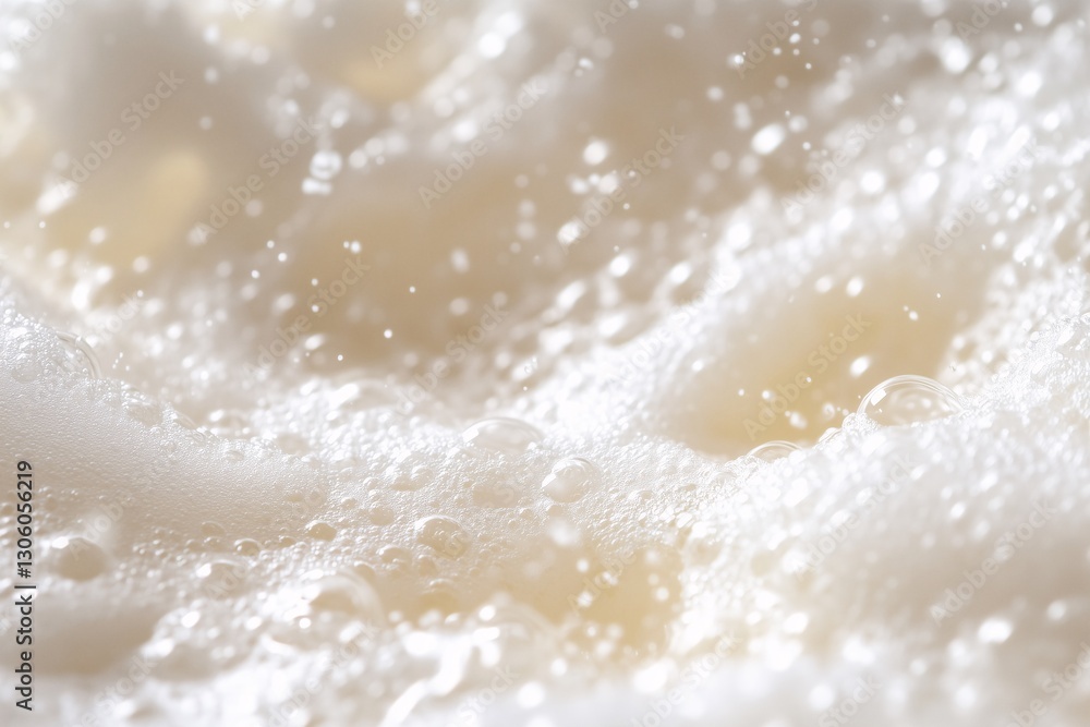 Close-up of white foam texture with airy bubbles. Perfect for backgrounds, beauty, skincare, and cleaning concepts. High-resolution abstract macro shot for creative projects Close-up of white foam texture with airy bubbles. Perfect for backgrounds, beauty, skincare, and cleaning concepts. High-resolution abstract macro shot for creative projects