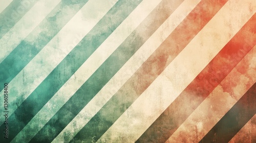 Colorful Diagonal Striped Background With Aged And Textured Appearance