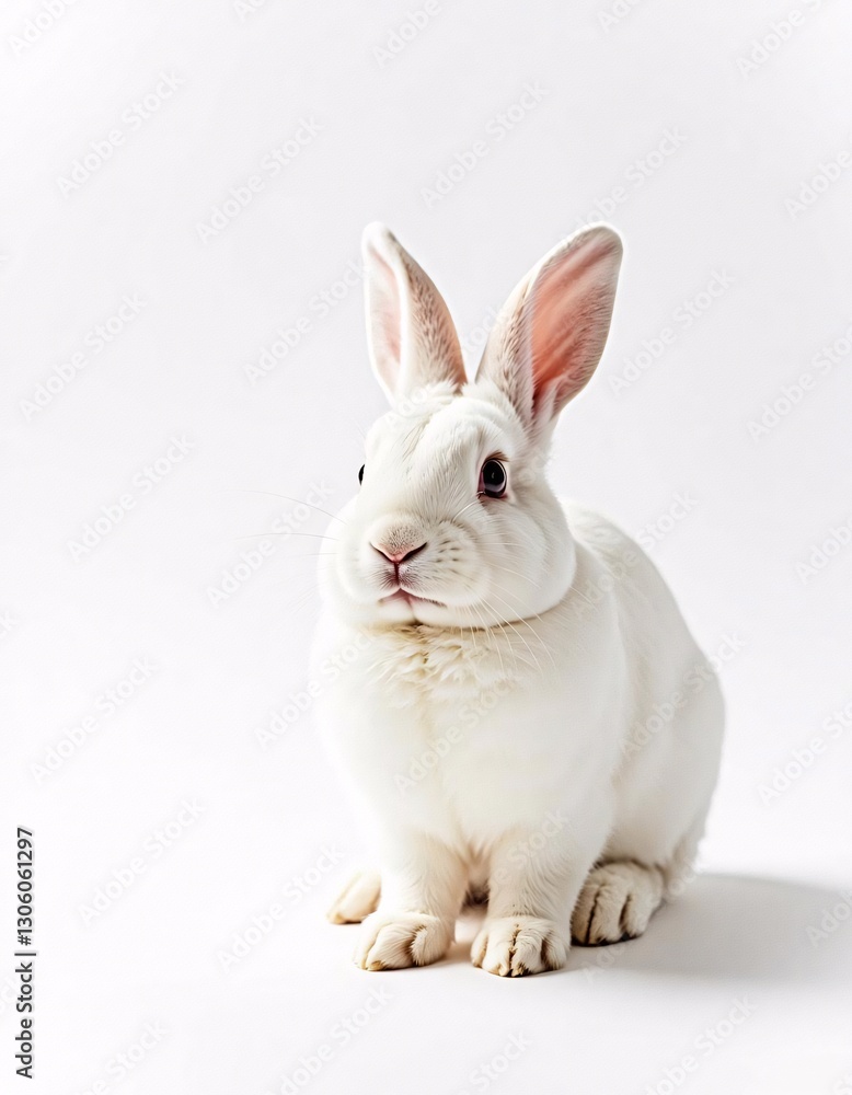 white rabbit on white background white rabbit on white background