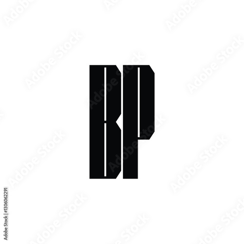 BP monogram logo design letter text name symbol monochrome logotype alphabet character simple logo