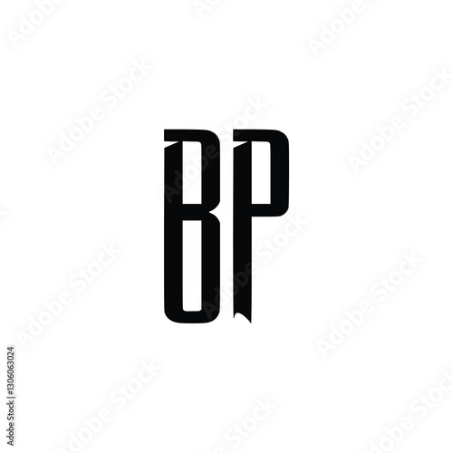 BP monogram logo design letter text name symbol monochrome logotype alphabet character simple logo