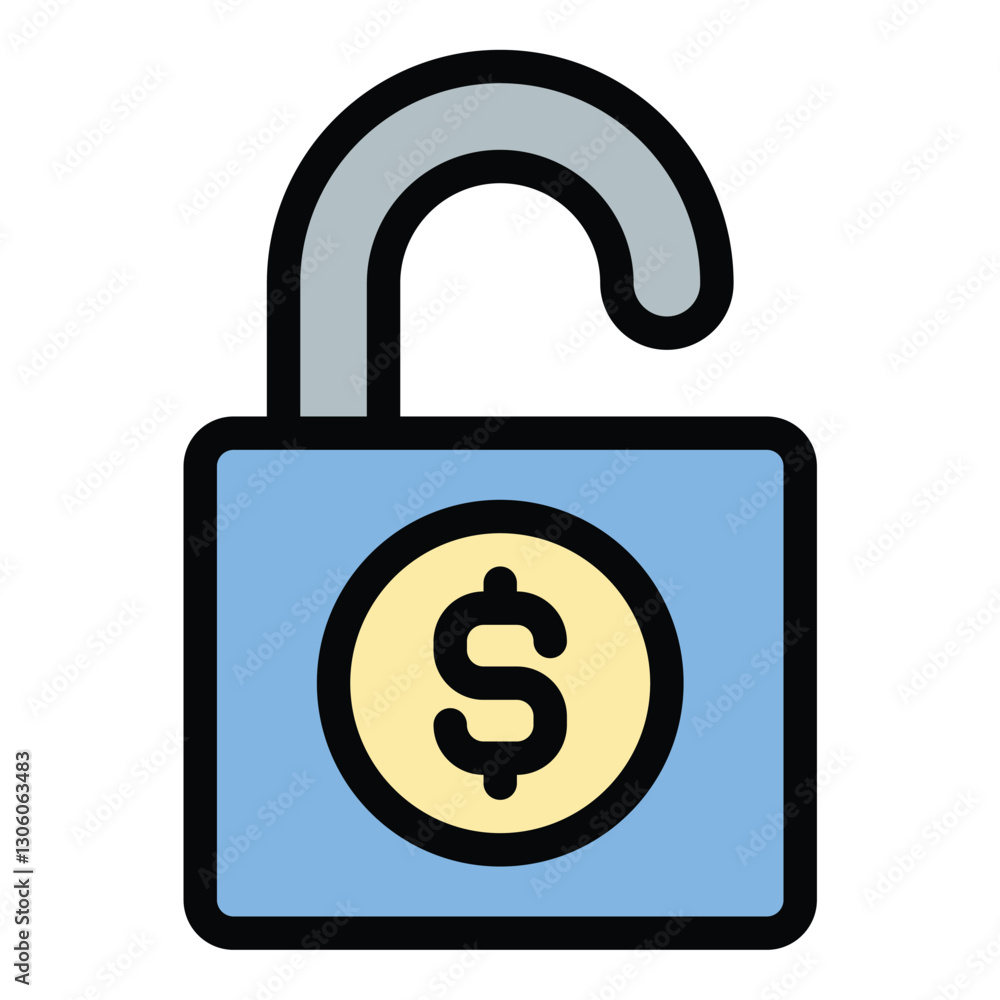 Unsecured loan icon in flat line style representing loans without collateral higher risk and credit-based lending ideal for banking and financial concepts. Unsecured loan icon in flat line style representing loans without collateral higher risk and credit-based lending ideal for banking and financial concepts.