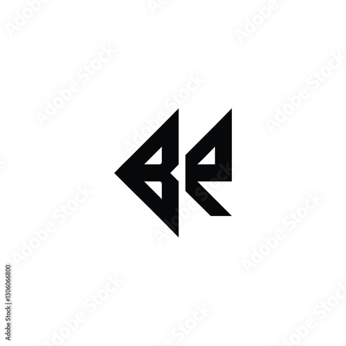 BP monogram logo design letter text name symbol monochrome logotype alphabet character simple logo