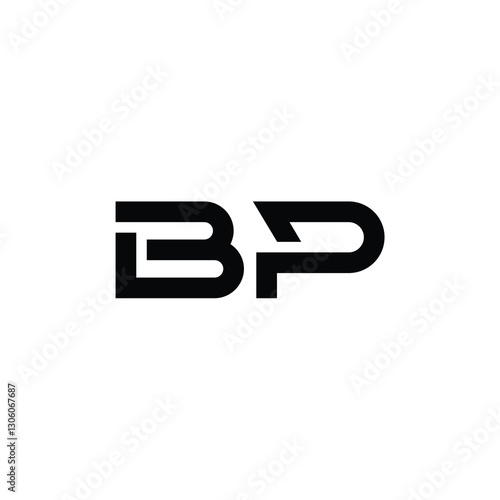 BP monogram logo design letter text name symbol monochrome logotype alphabet character simple logo